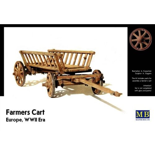 Master Box 1/35 Farmer's Cart, Europe, WWII Era Plastic Model Kit