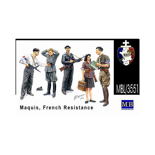 Master Box 1/35 Maquis, French Resistance   Plastic Model Kit