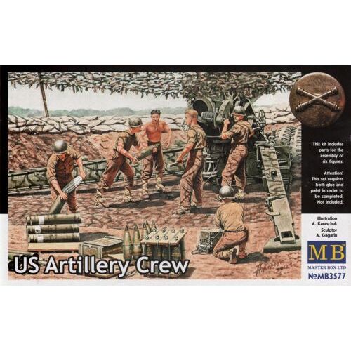 Master Box 1/35 US Artillery Crew Plastic Model Kit