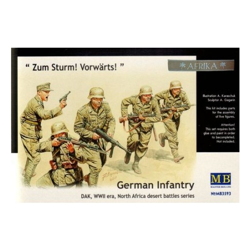 Master Box 1/35 German Infantry, DAK, WWII, North Africa desert battles series, Kit N 3