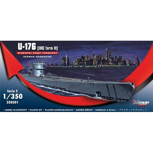 Mirage 1/350 U-176 (IXC TURN II) GERMAN U-BOOT Plastic Model Kit