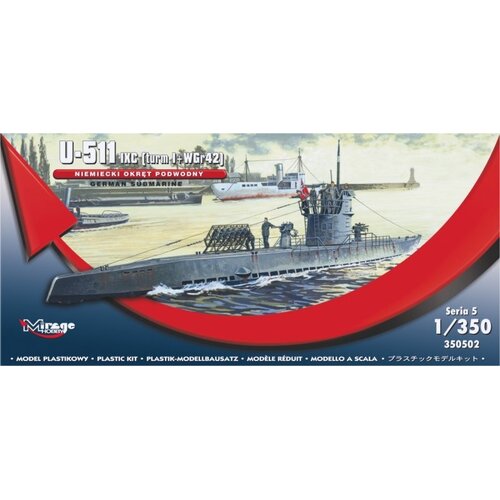 Mirage 1/350 U-511 (IXC TURN I + WGr.42) GERMAN U-BOOT Plastic Model Kit