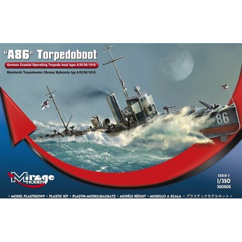 Mirage 1/350 A 86 German Torpedoboat A/III Class Plastic Model Kit