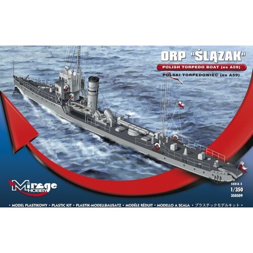 Mirage 1/350 ORP SLEZAK - polski torpedowiec (ex A59) Plastic Model Kit