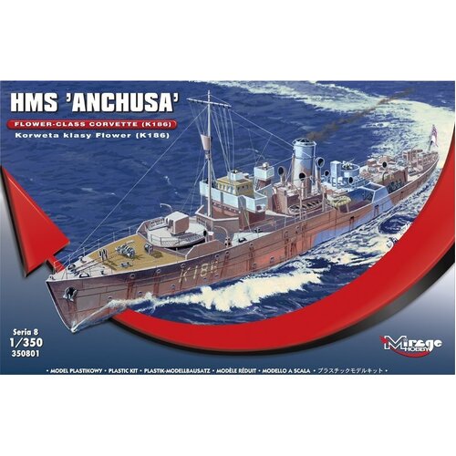 Mirage 1/350 ANCHUSA - Korweta klasy Flower (K186) Plastic Model Kit