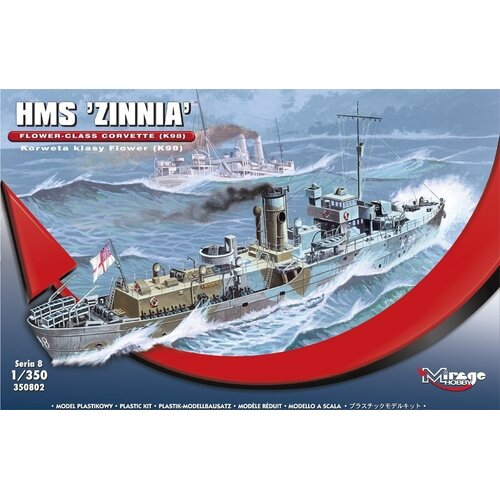 Mirage 1/350 HMS ZINNIA - Class Corvette Flower Plastic Model Kit