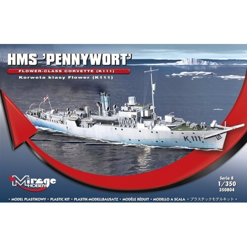 Mirage 1/350 HMS PENNYWORT - Class Corvette Flower (K111) Plastic Model Kit