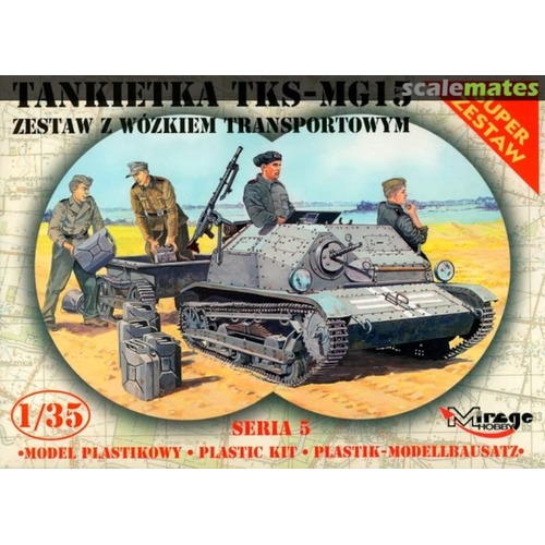 Mirage 1/35 TANKETTE TKS-MG15 with trailer Plastic Model Kit