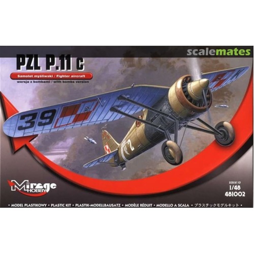 Mirage 1/48 PZL P-11c with bombs (with resin and photoetch) Plastic Model Kit