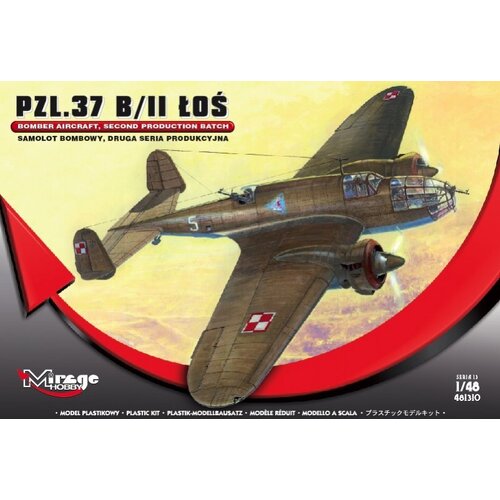 Mirage 1/48 PZL.37 B / II LOS BOMBER Plastic Model Kit