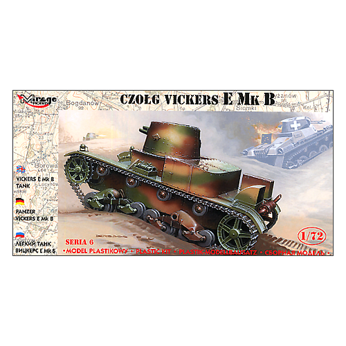 Mirage 1/72 TANK VICKERS E MK.B / SINGLE TURRET / Plastic Model Kit