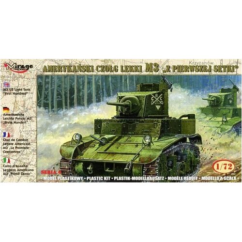 Mirage 1/72 M3 US Light Tank ”First Hundred” Plastic Model Kit