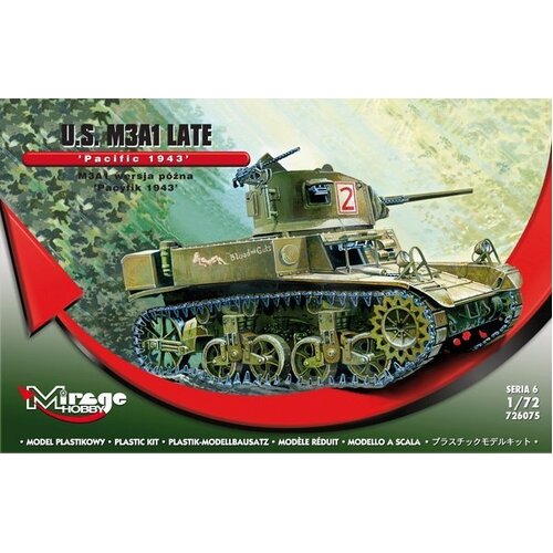 Mirage 1/72 M3A1 Light Tank late - Pacific 1943 Plastic Model Kit