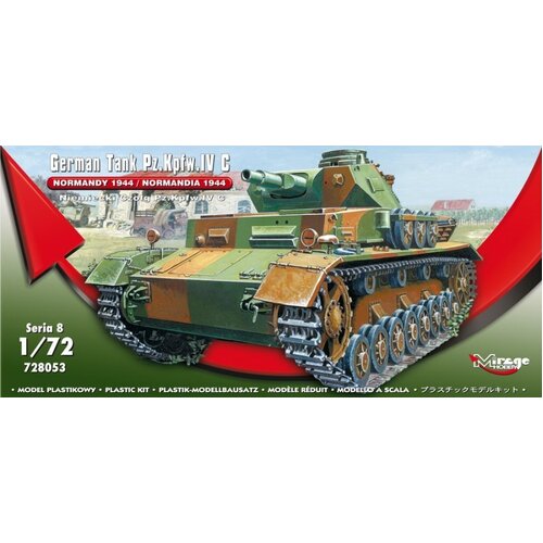 Mirage 1/72 German Tank Pz.Kpfw. IV Ausf. C ‘Normandy 1944’ Plastic Model Kit