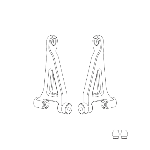 MJX Rear Upper Suspension Arms (Including Ball Head) [14240]