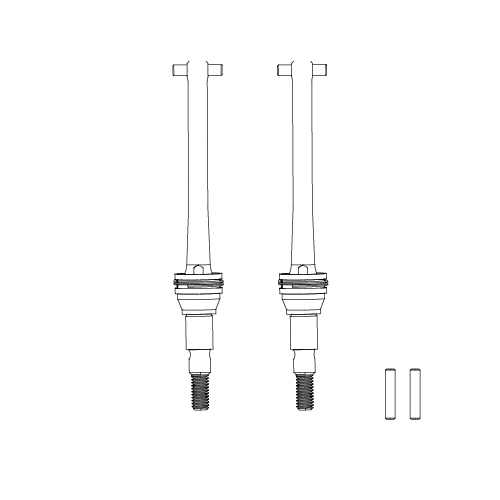 MJX Metal F/R CVD Shafts pair [16410]