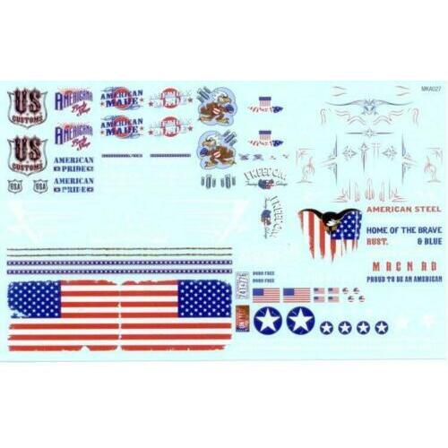 AMT 1/25 American Pride Graphics Custom Decals