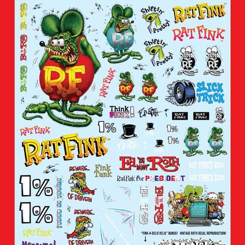 AMT 1/25 Rat Fink Decal Pack