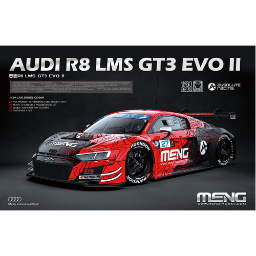 Meng 1/24 Audi R8 LMS GT3 EVO II Plastic Model Kit