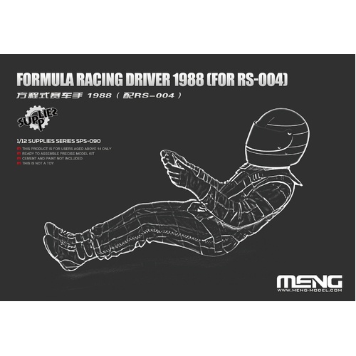 Meng 1/12 Formula Racing Driver 1988 (For RS-004) Resin Model Kit