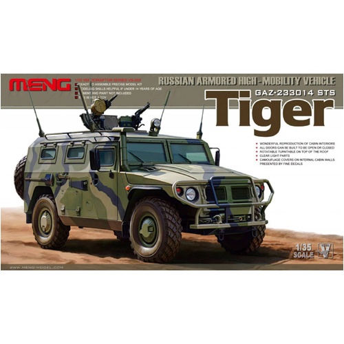 Meng 1/35 Russian Armored High-Mobility Vehicle Tiger GAZ 233014 STS Plastic Model Kit