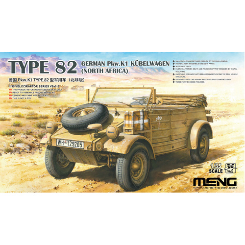 Meng 1/35 German Pkw.K1 Kübelwagen Type 82 (North Africa) Plastic Model Kit