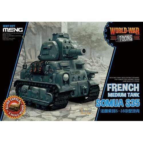 Meng French Medium Tank Somua S-35 (Cartoon Model) Plastic Model Kit