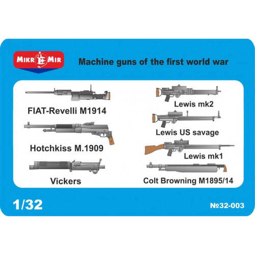 Micromir 1/32 Machine gun of the first world war Plastic Model Kit