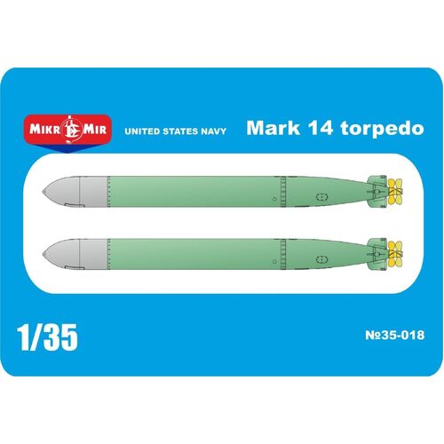 Micromir 1/35 USA Mark14 torpedo (2 pcs in box ) Plastic Model Kit