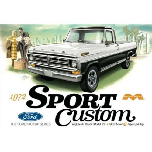 Moebius 1/25 1972 Ford Sport Custom Pickup Plastic Model Kit [1220]