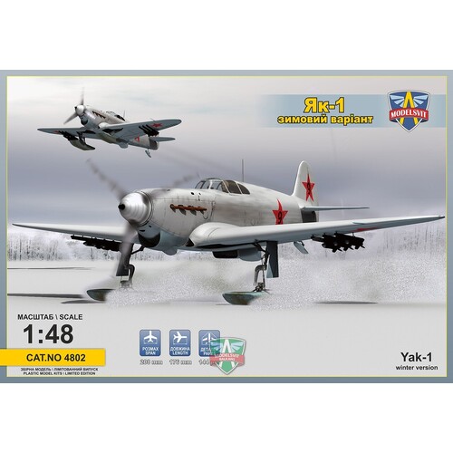 ModelSvit 1/48 Yak-1 Soviet fighter on skis Plastic Model Kit