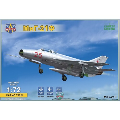 ModelSvit 1/72 MiG-21F (Izdeliye "72") Soviet Supersonic fighter Plastic Model Kit