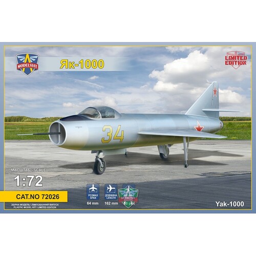 ModelSvit 1/72 Yak 1000 Supersonic demostrator Plastic Model Kit