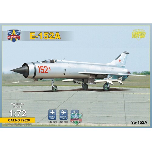 ModelSvit 1/72 Ye-152A Soviet twin-engined interceptor prototype Plastic Model Kit