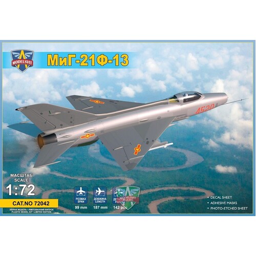 ModelSvit 1/72 MiG-21F-13 supersonic jet fighter Plastic Model Kit