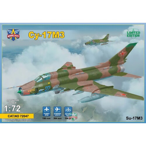 ModelSvit 1/72 Sukhoi Su-17M3 Advanced fighter-bomber (3 camos) Plastic Model Kit