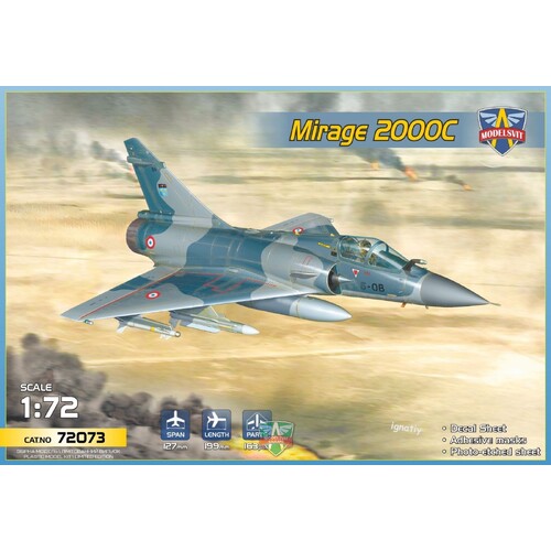 ModelSvit 1/72 Mirage 2000C multirole jet fighter (5 camo schemes) Plastic Model Kit