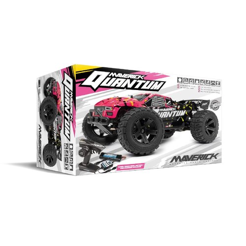 Maverick Quantum XT 1/10 4WD Brushed Electric Truggy (Pink/Yellow) [150106]