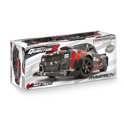 Maverick QuantumR Flux 4S 1/8 4WD Race Truck - Grey/Red [150313]