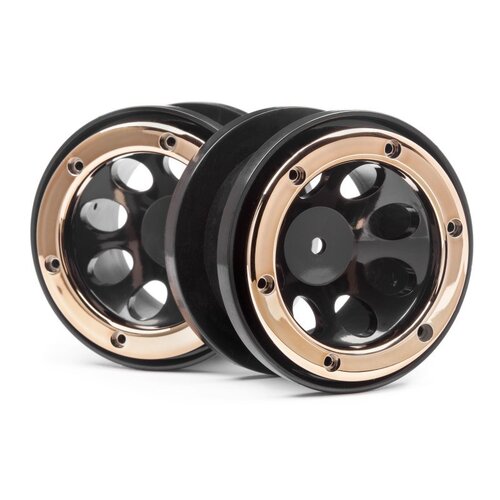 Maverick WHEELS W/GOLD BEADLOCKS (2PCS) [MV25065]