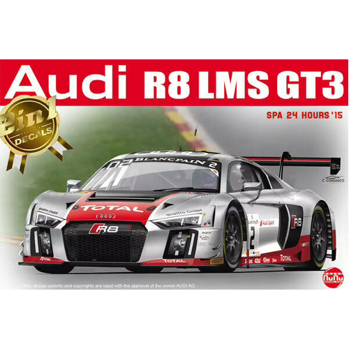 NuNu 1/24 Audi R8 LMS GT3 24h. Spa 2015 WRT Team #1 & #2 (2 decals)