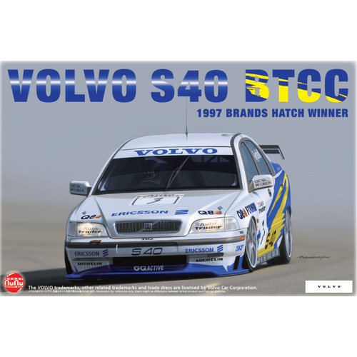 NuNu 1/24 Volvo S40 BTCC 1997 Brands Hatch Winner Plastic Model Kit