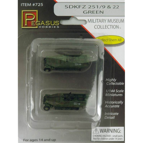 Pegasus Sd. Kfz. 251/9 and 22 Green, prepainted