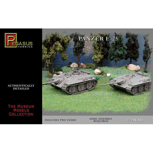 Pegasus 1/72 German E-25 Tanks (2) Plastic Model Kit [7602]