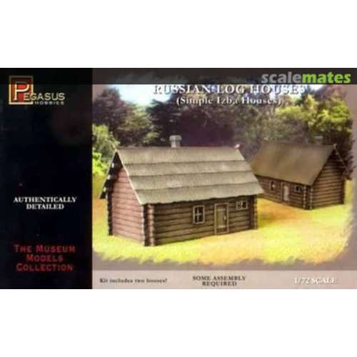 Pegasus 1/72 Russian Log Houses (2) Plastic Model Kit [7703]