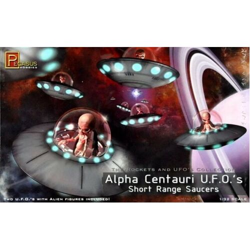 Pegasus 1/32 Alpha Centauri U.F.O.'s (2) Plastic Model Kit [9102]