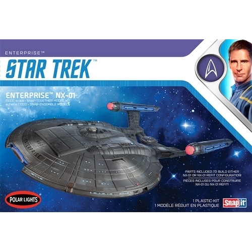 Polar Lights 1/1000 Star Trek NX-01 Enterprise (Snap) 2T Plastic Model Kit