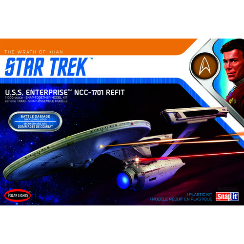 Polar Lights 1/1000 Star Trek U.S.S Enterprise Refit Wrath of Khan Edition 2T Plastic Model Kit