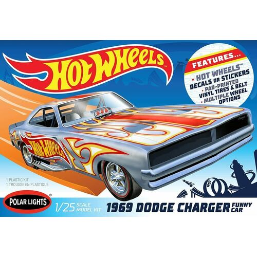 Polar Lights 1/25 1969 Dodge Charger Funny Car Hot Wheels Plastic Model Kit