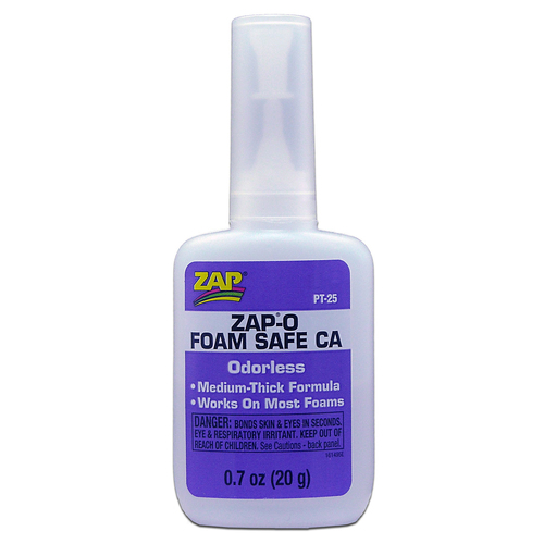 Zap-A-Gap Zap-O CA+ Odourless Foam Safe Cyanoacrylate  20g